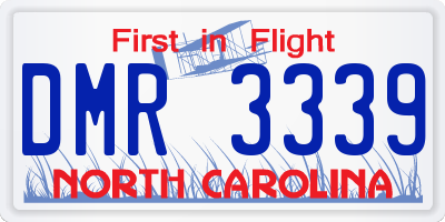 NC license plate DMR3339