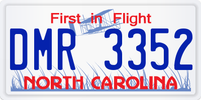 NC license plate DMR3352