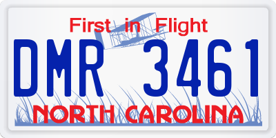 NC license plate DMR3461
