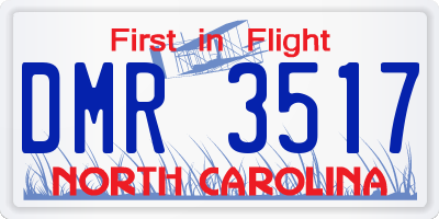 NC license plate DMR3517