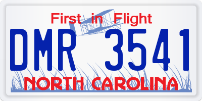 NC license plate DMR3541