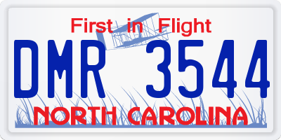 NC license plate DMR3544