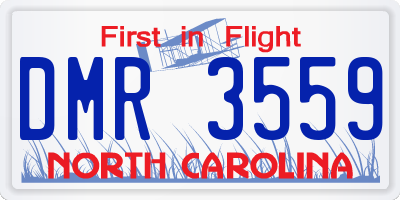 NC license plate DMR3559