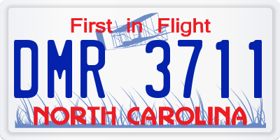 NC license plate DMR3711