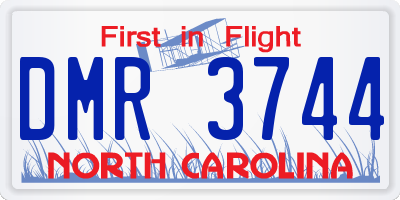 NC license plate DMR3744