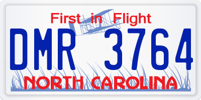 NC license plate DMR3764