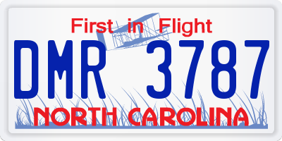 NC license plate DMR3787