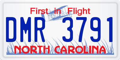 NC license plate DMR3791