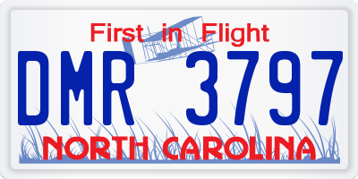 NC license plate DMR3797