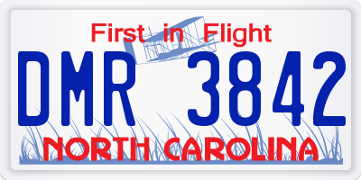 NC license plate DMR3842