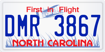 NC license plate DMR3867