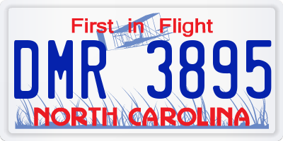 NC license plate DMR3895