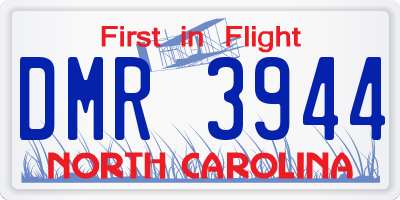 NC license plate DMR3944