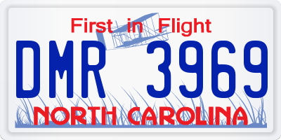 NC license plate DMR3969