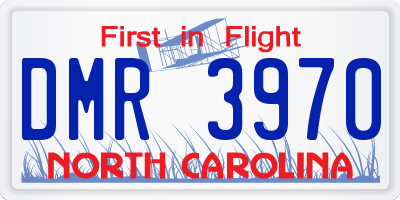 NC license plate DMR3970