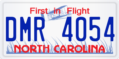 NC license plate DMR4054