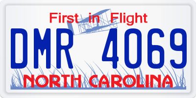 NC license plate DMR4069