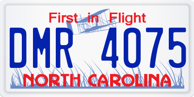 NC license plate DMR4075