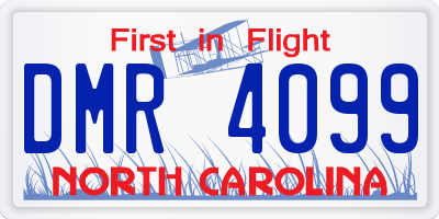 NC license plate DMR4099