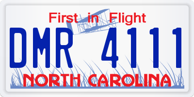 NC license plate DMR4111
