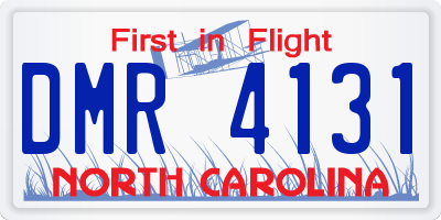 NC license plate DMR4131
