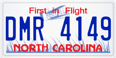 NC license plate DMR4149