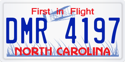 NC license plate DMR4197