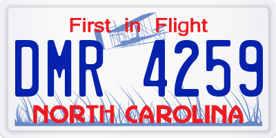 NC license plate DMR4259
