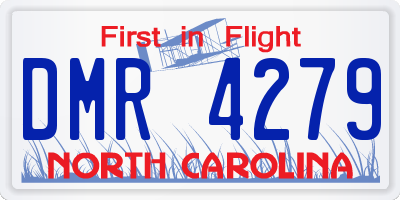 NC license plate DMR4279