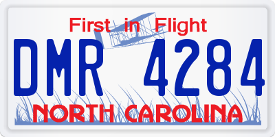 NC license plate DMR4284