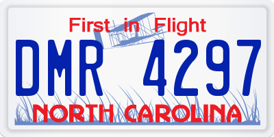 NC license plate DMR4297