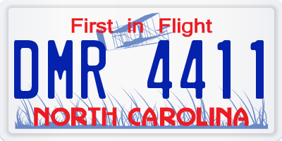 NC license plate DMR4411