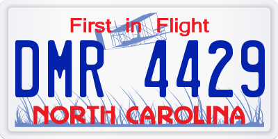 NC license plate DMR4429