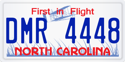 NC license plate DMR4448