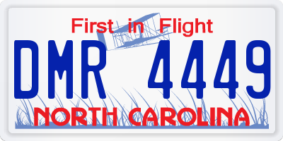 NC license plate DMR4449