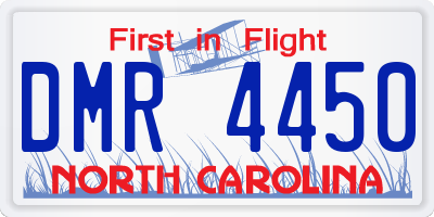 NC license plate DMR4450