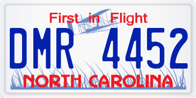 NC license plate DMR4452