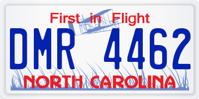 NC license plate DMR4462