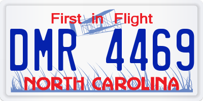 NC license plate DMR4469