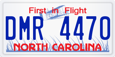 NC license plate DMR4470