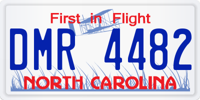 NC license plate DMR4482
