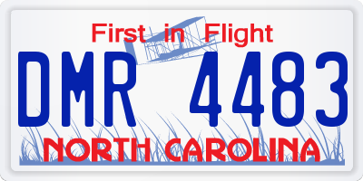 NC license plate DMR4483