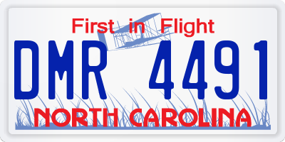 NC license plate DMR4491
