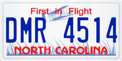 NC license plate DMR4514