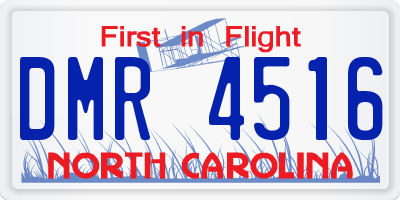 NC license plate DMR4516