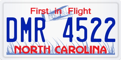 NC license plate DMR4522