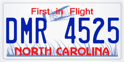 NC license plate DMR4525