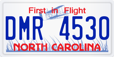 NC license plate DMR4530