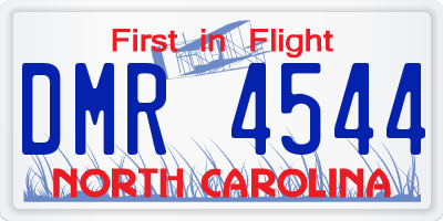 NC license plate DMR4544