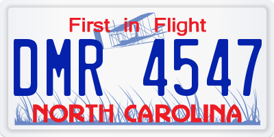 NC license plate DMR4547